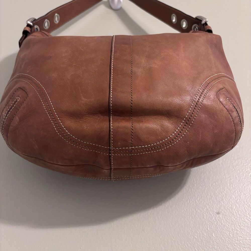 Vintage 2006 Coach Soho Hobo Brown Leather Shoulder Bag Purse Tassel F08A03 - Picture 8 of 13